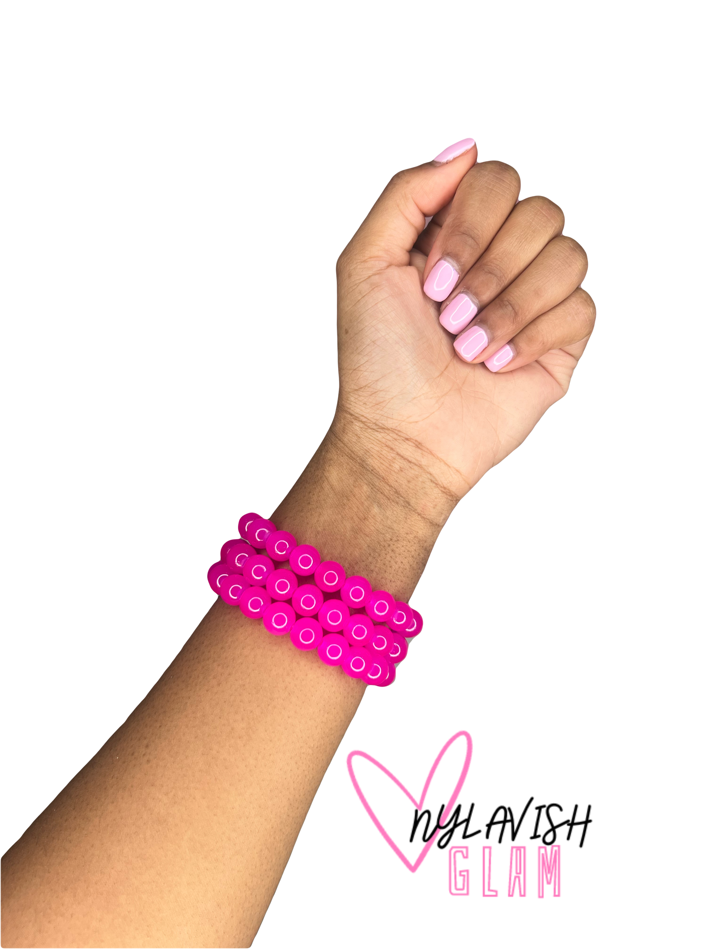 Magenta Beaded Bracelet