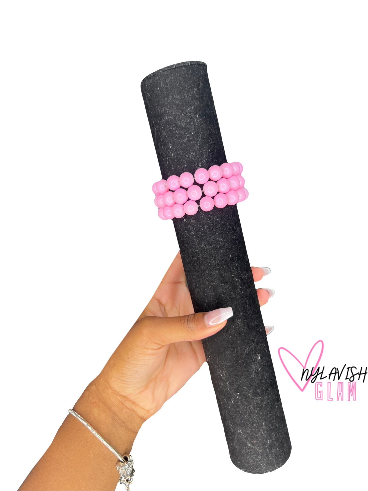 Cupcake Pink Beaded Bracelet
