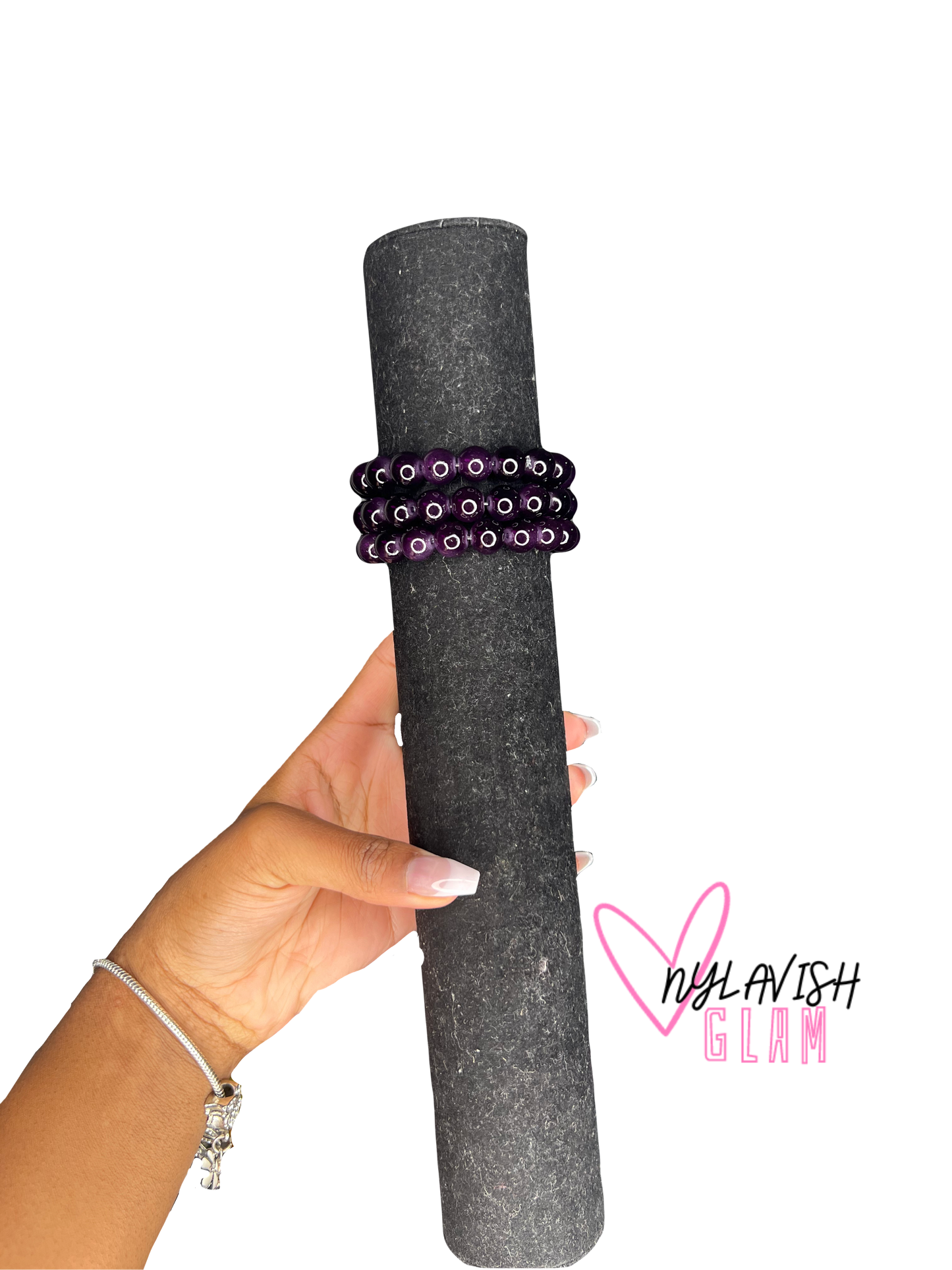 Plum Purple Beaded Bracelet