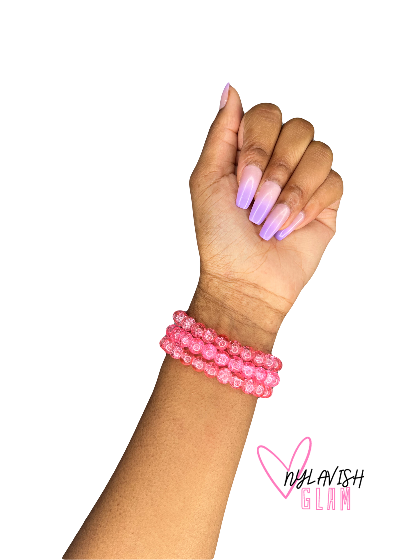 Pink Sparky Beaded Bracelet
