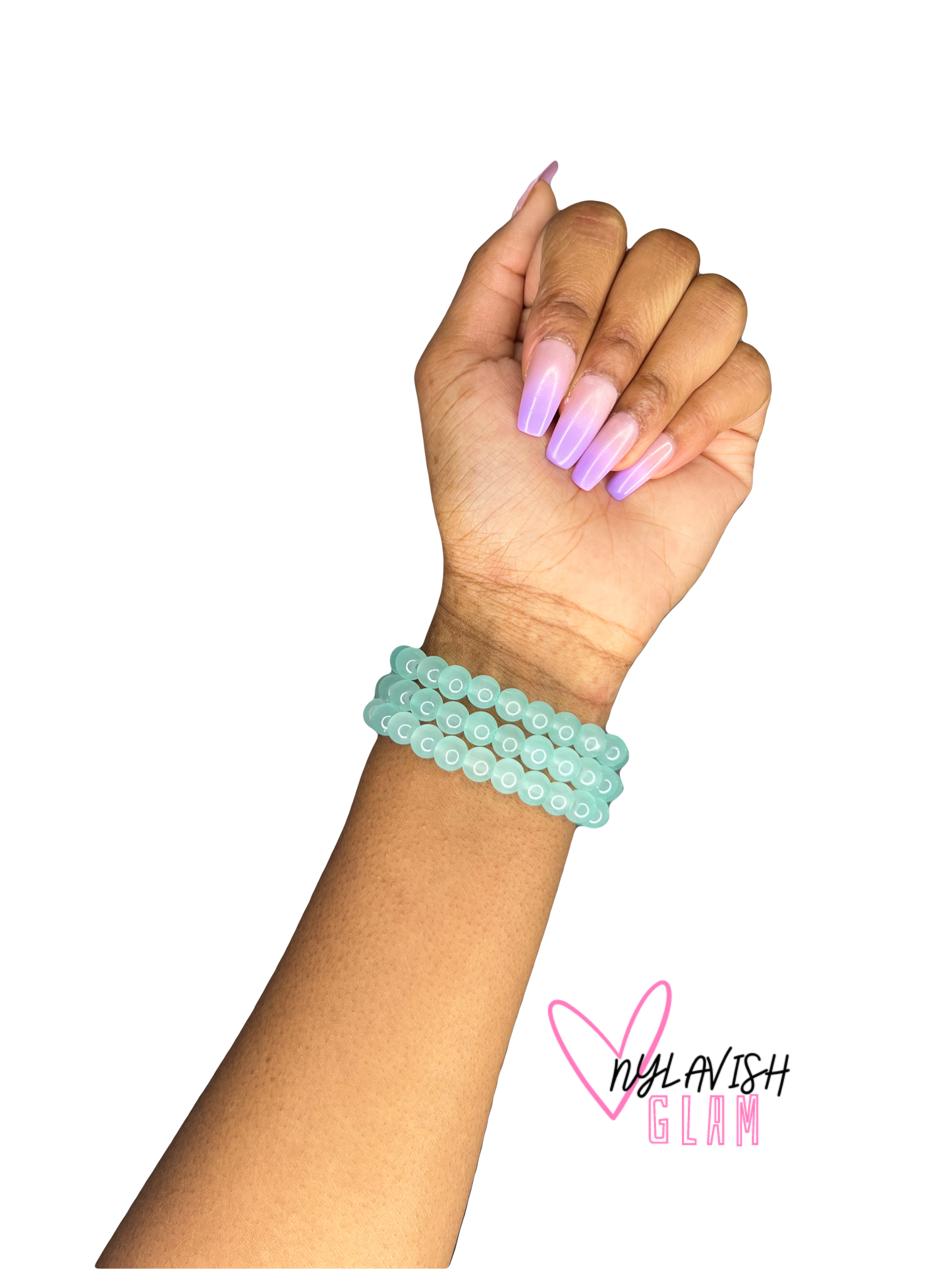 Hollow Green Beaded Bracelet