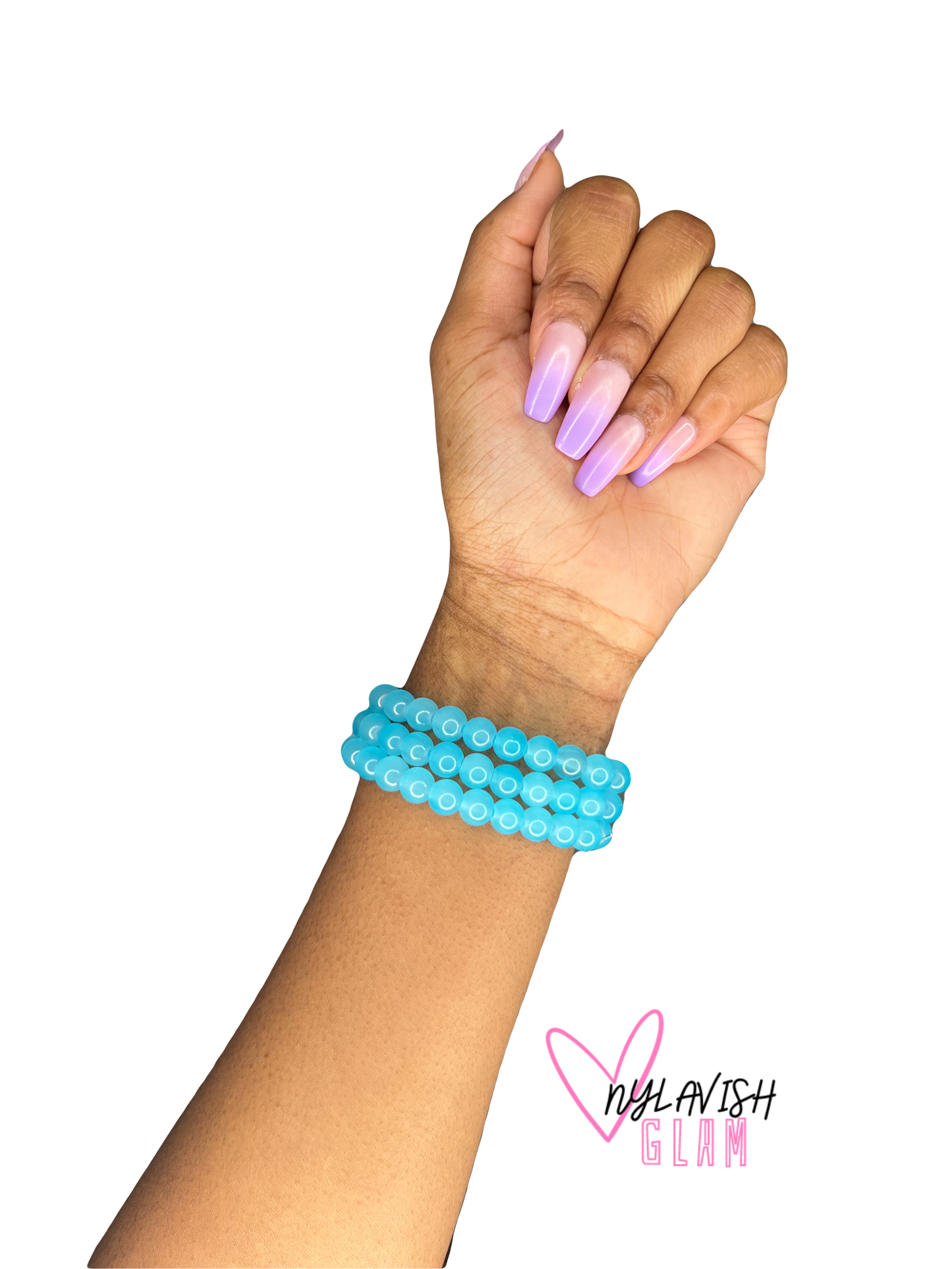 Hollow Blue Beaded Bracelet